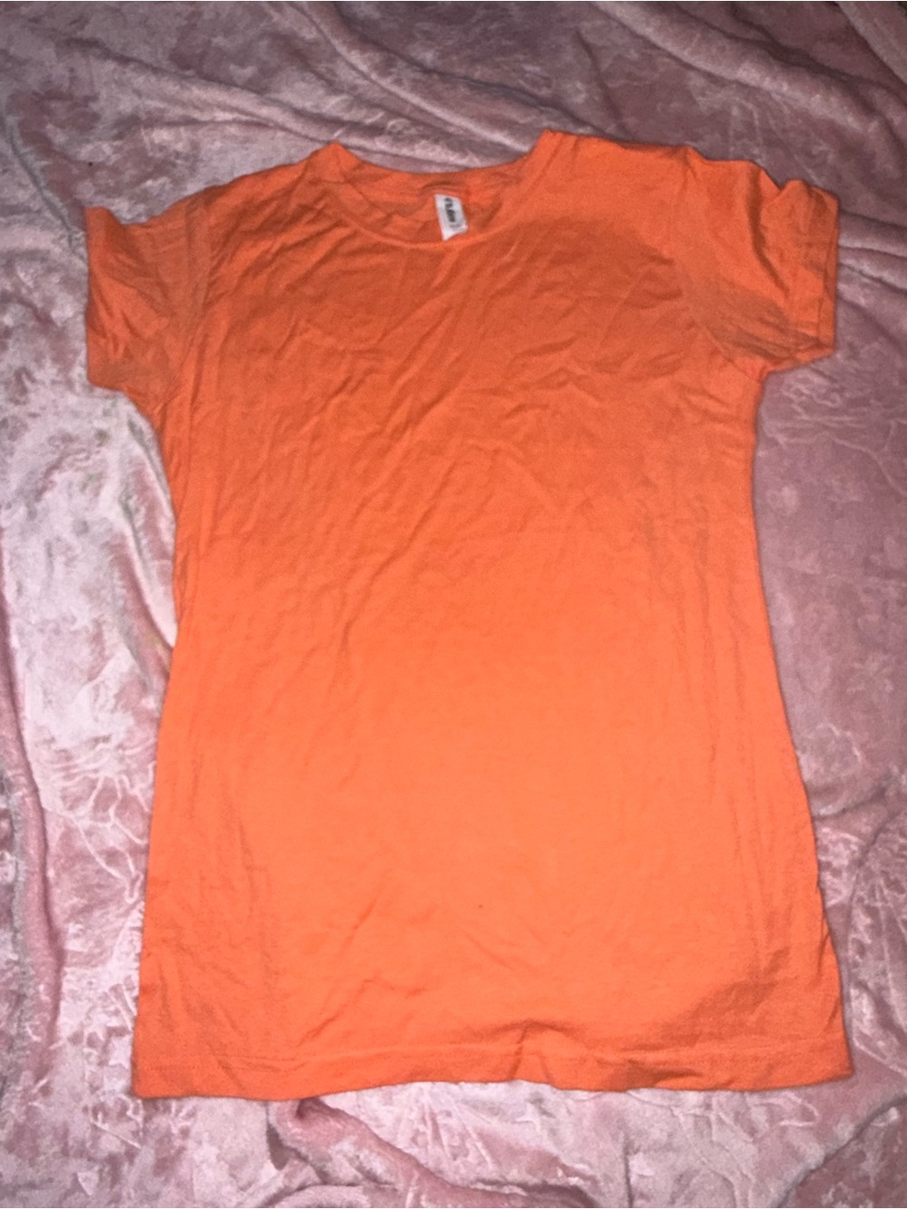 Tultex Bright Orange Short-Sleeve Crewneck Tee